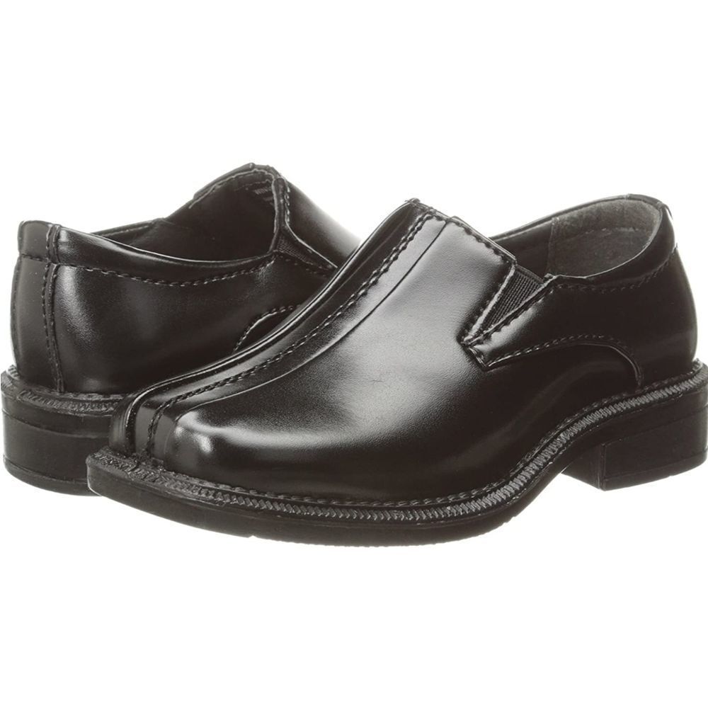 🔥Deer Stags Black Wings Slip-on Dress Shoes Youth Size 4.5